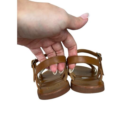 Girls Pom Dapi Leather Plagette Oto Sandals Size 4 4.5 Metallic Colorful Shoes - Picture 4 of 9